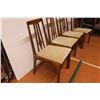 Image 5 : * (4) Wooden Dining Room Chairs w/Padded Seats (stained)