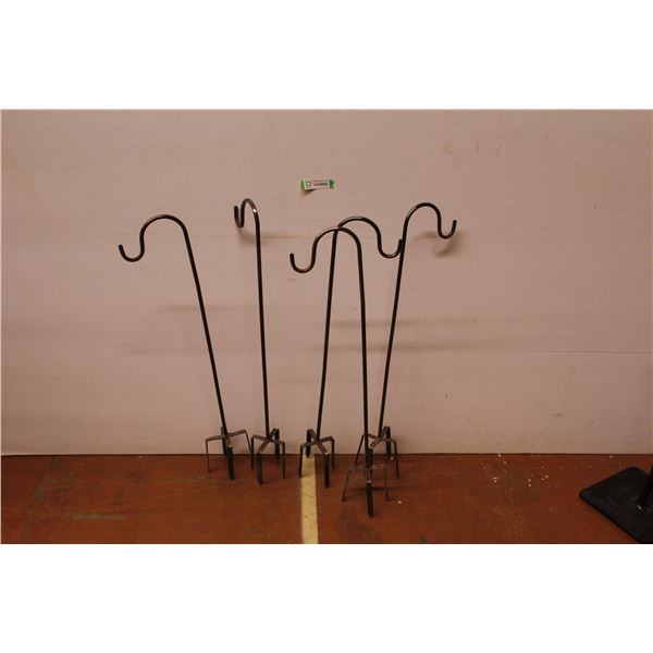 * (5) Metal Plant Pot Hooks (27" tall)
