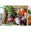 Image 2 : Square Basket w/ Faux Flowers - (2) Vases w/ Faux Flowers - (3) Solar Lights (rough shape)