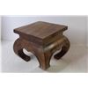 Image 3 : Wooden Stand - (3) Wicker Baskets - Bamboo Shelf/Stand
