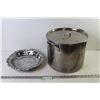 Image 1 : Stainless Stock Pot w/Lid - Ornate Metal Dish