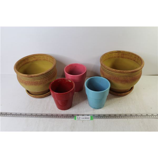 (5) Ceramic Plant Pots
