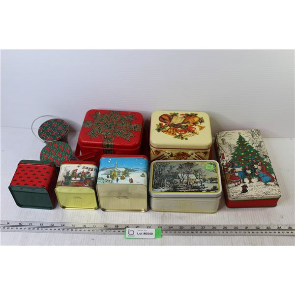 (9) Christmas Tins