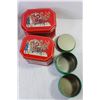 Image 4 : (7) Tins   (3) bags of Small Christmas Trees   Glass