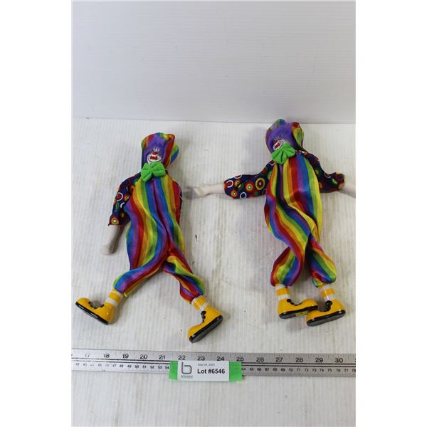 (2) Porcelain Clowns