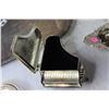 Image 6 : Piano Trinket Box + Metal Tray & Lid + Silverware Misc.