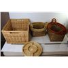 Image 1 : *Various Sizes Wicker Baskets and 1 Wicker Divided Tray