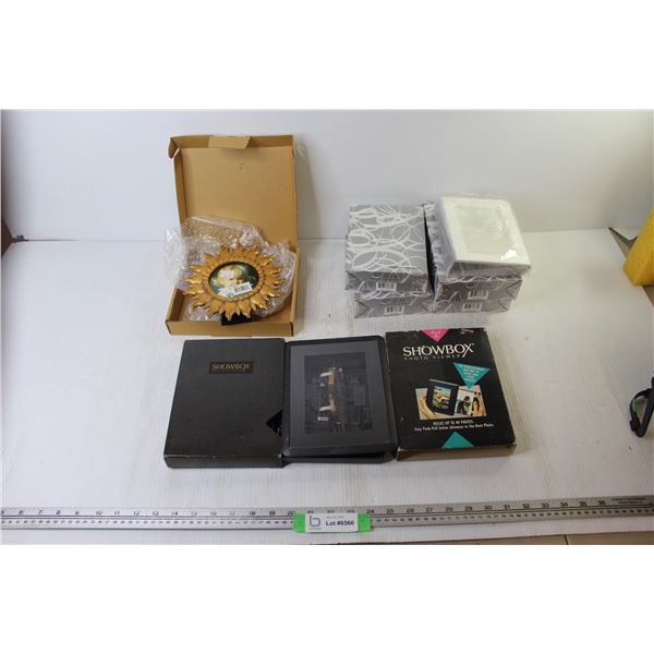4 x 6 Showbox Photo Viewer + (4) 6 1/2" x 5 Picture Frame/Photo Albums (NIB) + 7 x 7 Picture Frame