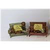 Image 2 : (2) Planters + (4) Garden Decorations + Bench Picture Frames 3 1/2 x 5