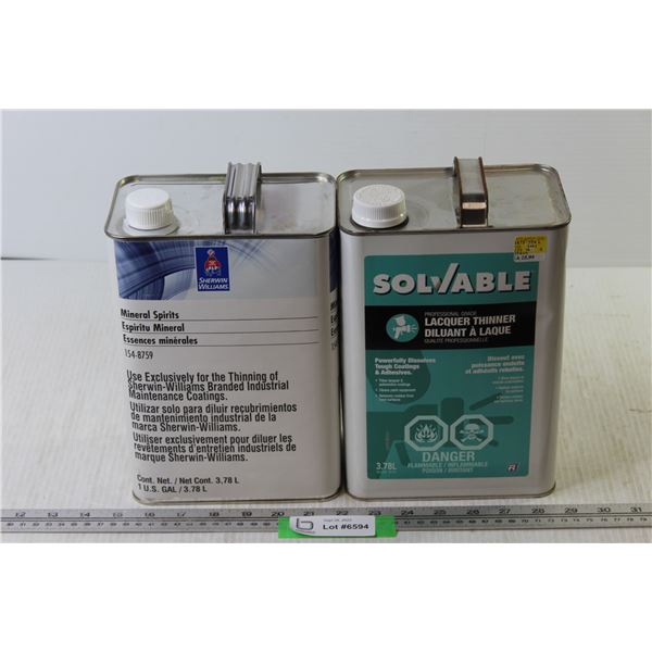 Solvable La quer Thinner (Unopened) + Sherwin Williams Mineral Spirts (Unopened)