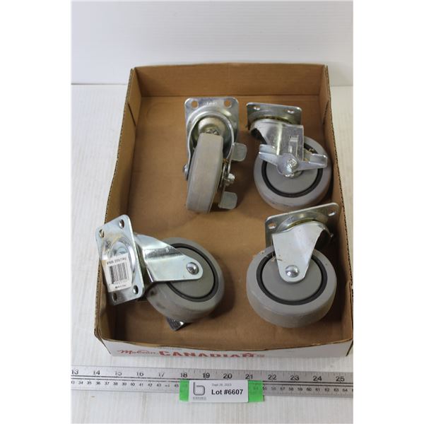 (4) Casters with Swivel Base (Max 250 lb)