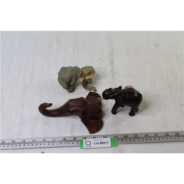 (5) Elephant Figurines