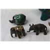 Image 2 : (5) Elephant Figurines + (1) Elephant Coin Bank