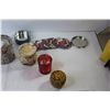 Image 4 : (9) Varies Candle Holders + Coasters + Heart Shaped Ashtray