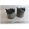 Image 1 : (2) Vintage Galvanized Gas Cans