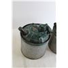Image 2 : (2) Vintage Galvanized Gas Cans