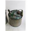 Image 3 : (2) Vintage Galvanized Gas Cans
