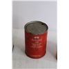 Image 3 : Canadian Tire Brake Fluid Container, Exxon Aviation Oil, Vogue Cigarette Tobacco Tin - All Empty