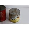 Image 4 : Canadian Tire Brake Fluid Container, Exxon Aviation Oil, Vogue Cigarette Tobacco Tin - All Empty