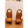 Image 1 : *(2x Bid Price) (2) Handmade Wooden Kids Chairs - 34" X 13" X 11"