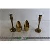 Image 1 : (4) Brass Candleholders