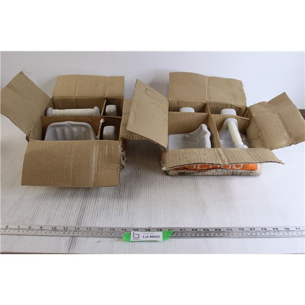 (2) Boxes of Bathroom Fixture Accessories