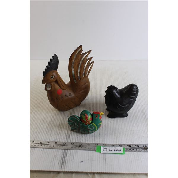 (3) Chicken Decorations