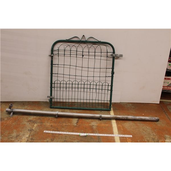 * Wired Metal Yard Gate with Mounting Pole - Gate is 33" x 39"