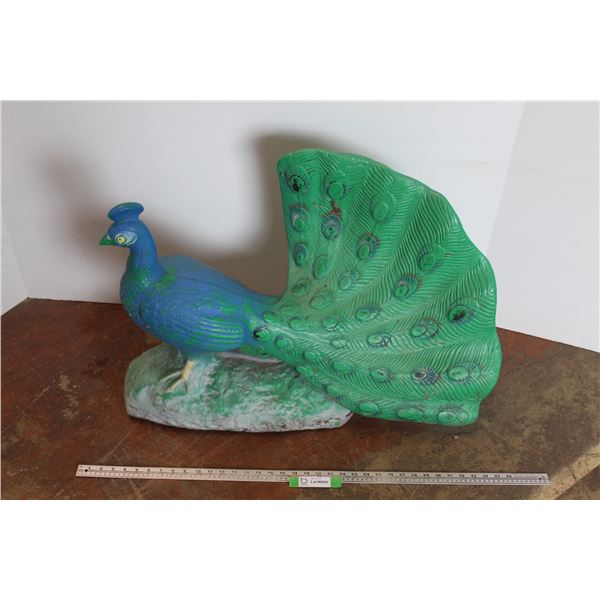 * Plastic Peacock Lawn Ornament