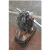Image 4 : * Lion Concrete Lawn Ornament - 20" Tall, Some Damage, Heavy
