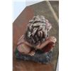Image 3 : * Lion Concrete Lawn Ornament - 20" Tall, Some Damage, Heavy