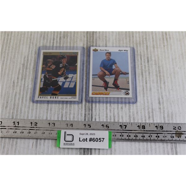 (2) Pavel Bure Rookie (?) Cards