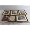 Image 1 : (6) Framed Wall Art Pieces - Largest Ones are 9 1/4" x 11"