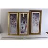 Image 1 : (3) Framed Wall Art Pieces - 11 1/2" x 24"