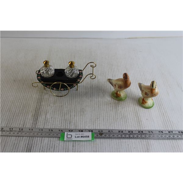 Carriage Salt and Pepper Shakers, Goose Salt and Pepper Shakers