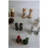 Image 4 : Green Glitter Plastic Bowl, (12) Salt and Pepper Shakers - Ice Cream Cones, Birds, Cat