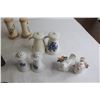 Image 5 : Green Glitter Plastic Bowl, (12) Salt and Pepper Shakers - Ice Cream Cones, Birds, Cat