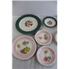 Image 2 : (5) Plates, Bowl, (5) Teacup Saucers - (2) are 24k Gold