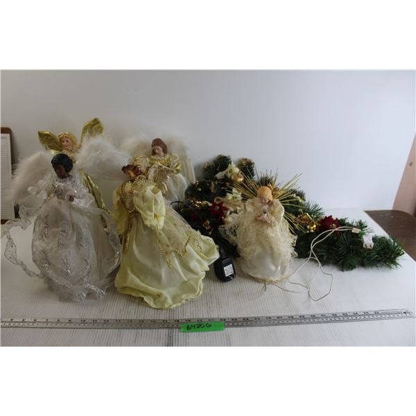 (5) Angels, (2) Christmas Decorations