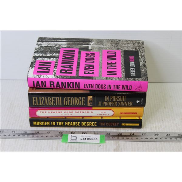 (4) Books - Ian Rankin - Elizabeth George - Tim Cockey