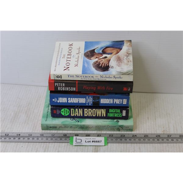 (5) Soft Cover Books - Relationships - Mystery - Action