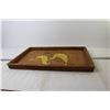 Image 4 : Vintage Hand Painted Wooden Tray