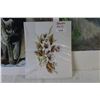 Image 2 : New York Print on Canvas - Signed Painting of Tree Stump - Wolf Courage Print - (5) Flower Prints