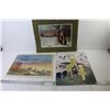 Image 1 : Vintage Print of Woman - Signed Water Color - Painting of Woman & Child