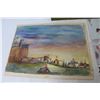 Image 3 : Vintage Print of Woman - Signed Water Color - Painting of Woman & Child