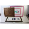 Image 1 : Wood Carved Picture - Print in Pink Frame - Photo Holder
