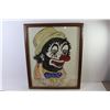 Image 3 : (2) Framed Painting of Clown (16 3/4" x 21") - Framed Oil Painting (17 1/2" x 23 3/4" - done w/knive