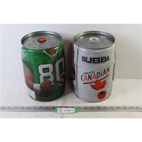 (2) 5L Molson Canadian Empty Bubba Kegs