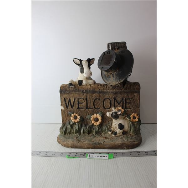 Cow Welcome Sign