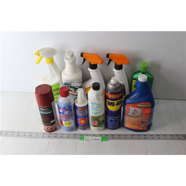 Assorted Cleaning Products - WD-40, Turtle Wax, Multi Purpose Cleaner (Mostly Full)t5, 5